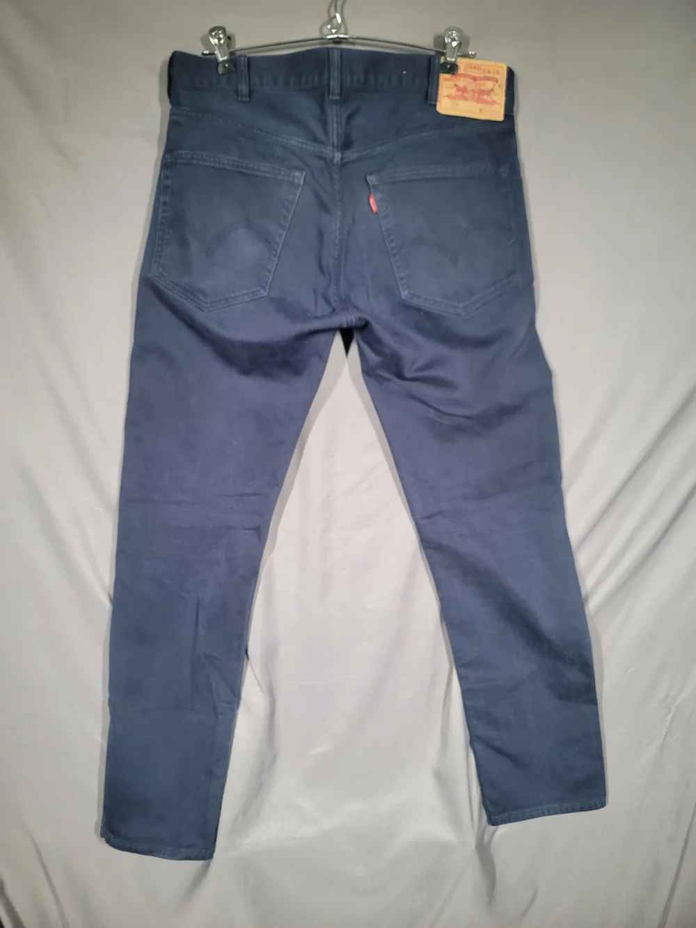 Vintage Levi's 519 Corduroy Pants Big E Navy Blue LVC Slim Straight 33x34